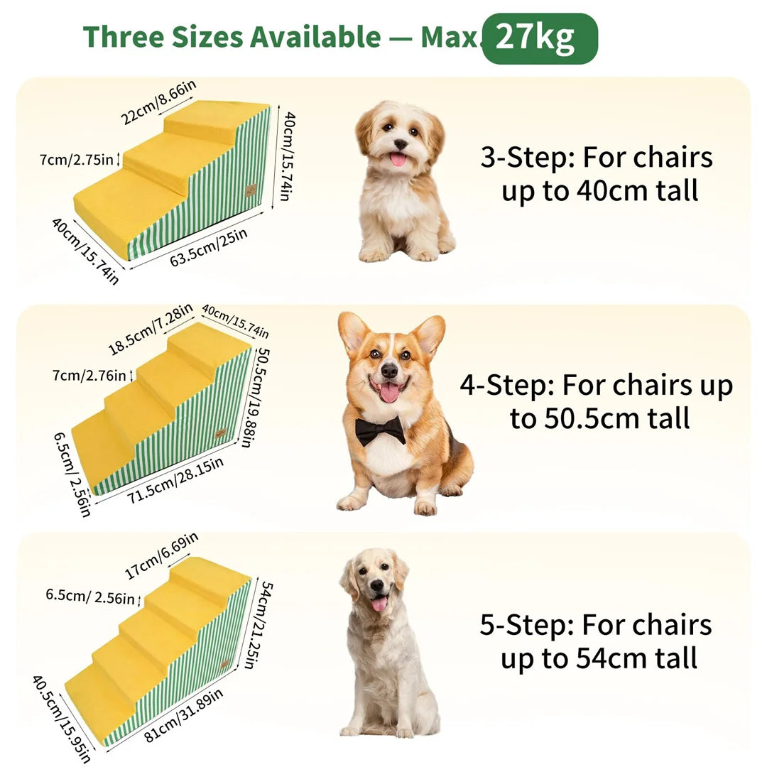 Bright Pet Stairs For Dogs High Density Foam Ramp NonSlip