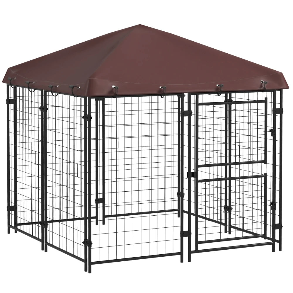 PawHut Outdoor Dog Kennel With Waterproof Cover For Pets