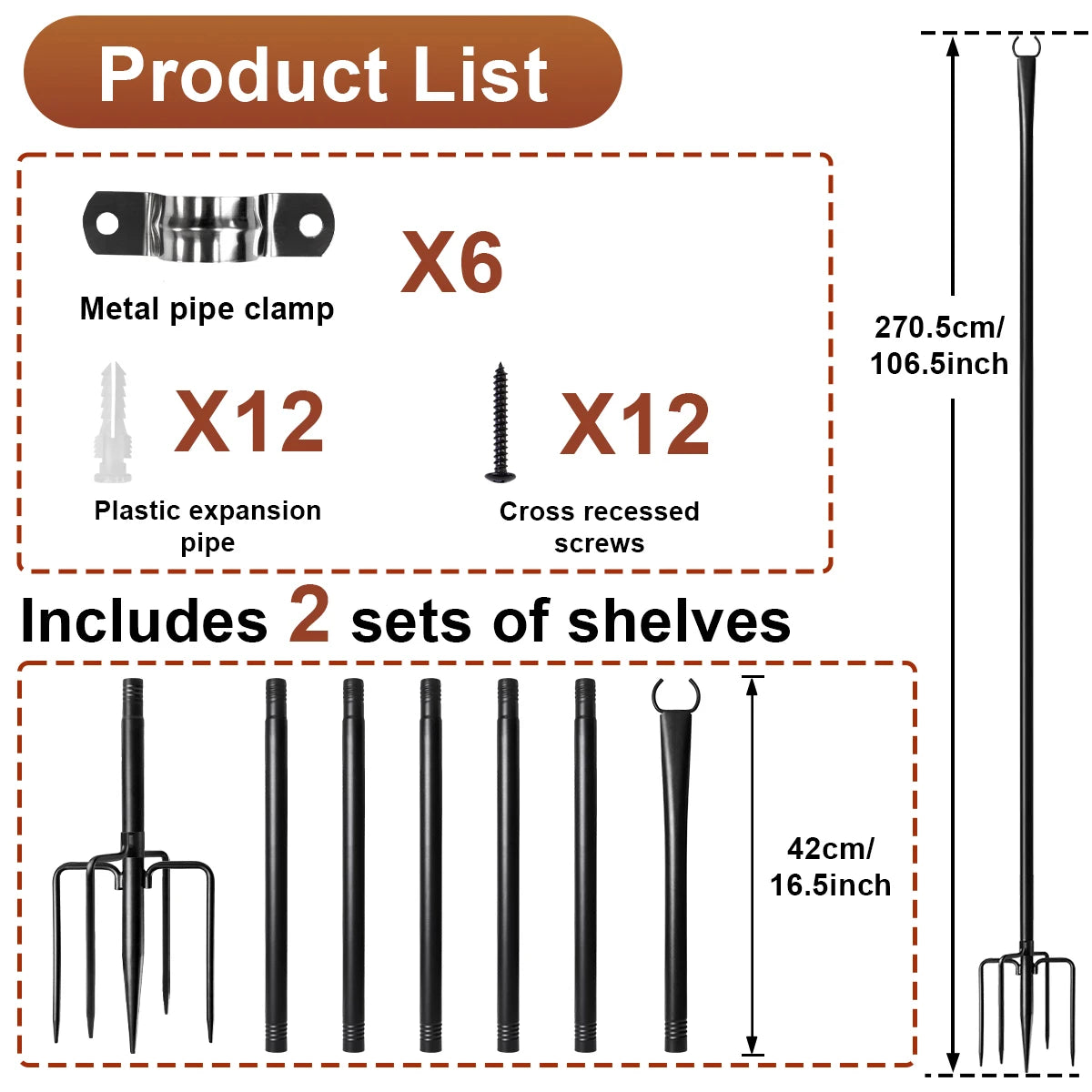 Aiopp String Light Poles For Outdoor Garden Adjustable Heavy Duty