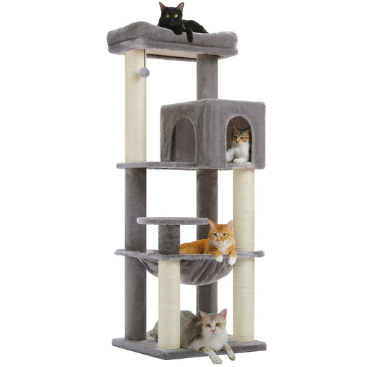 PAWZ Road Cat Tree With Thick Scratching Posts And Hammock