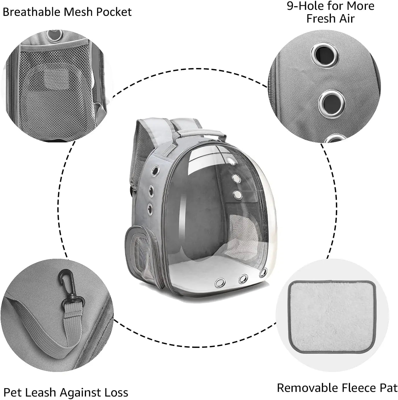 Henkelion Bubble Carrying Bag For Small Pets Airline Carrier