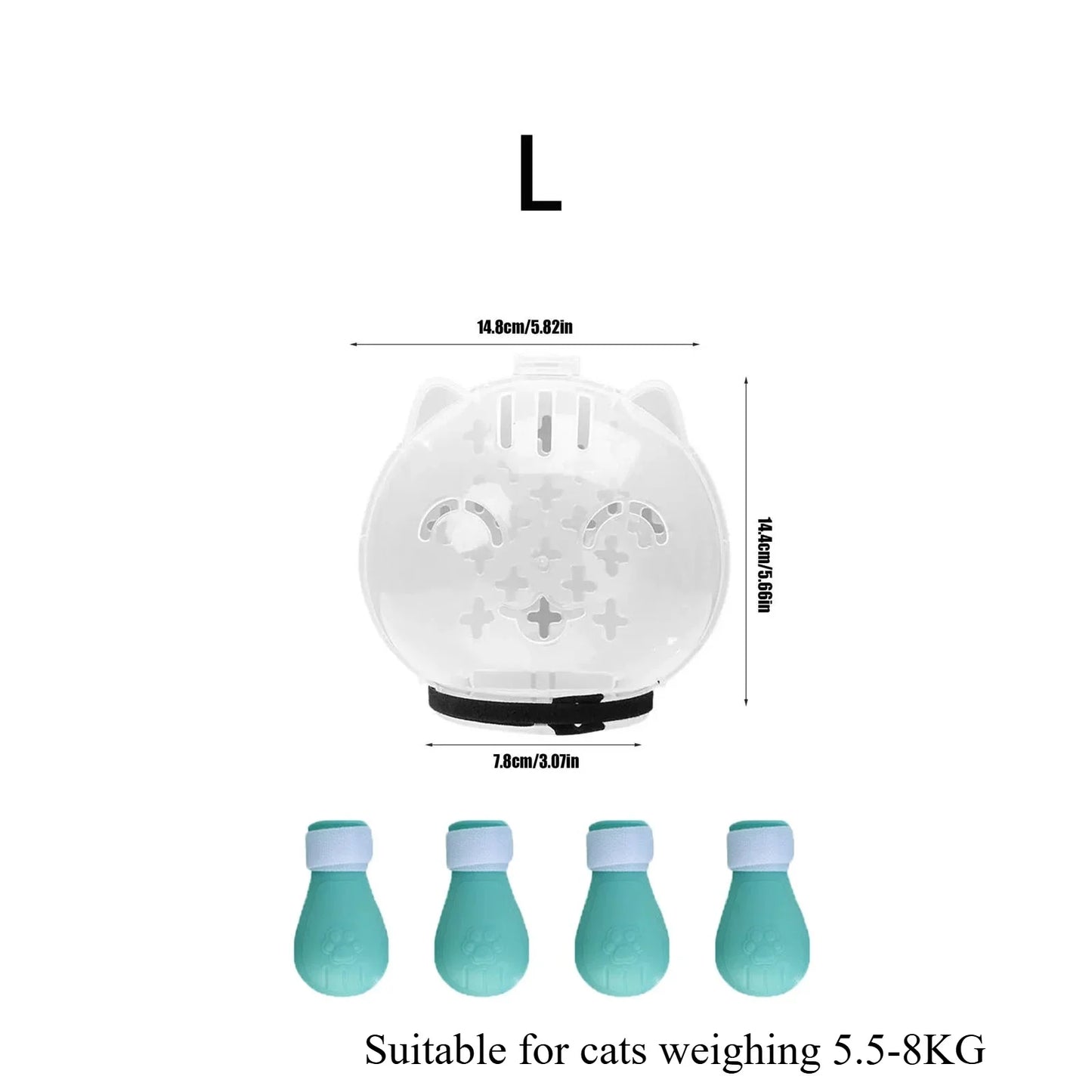 Cat Muzzle Hood Adjustable Breathable Anti Bite Helmet For Pets