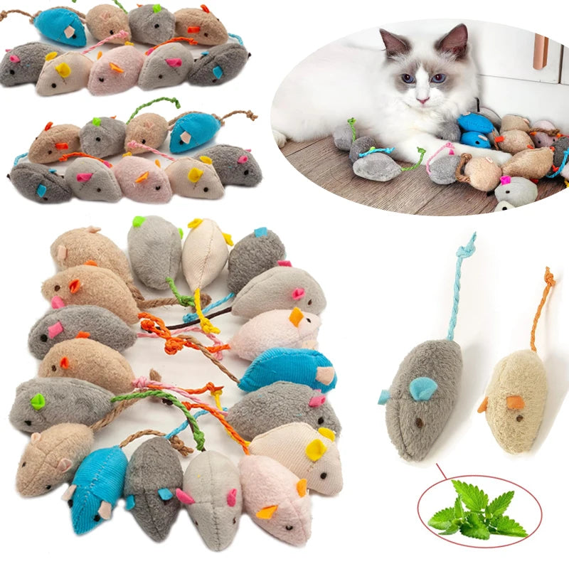 Rattle Cat Mouse Toys With Catnip For Indoor Cats Playtime