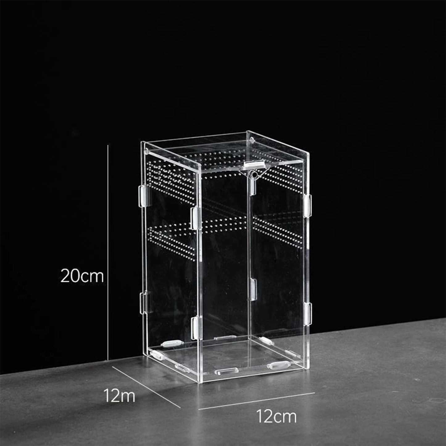 Acrylic Reptile Breeding Box Transparent Terrarium Enclosure