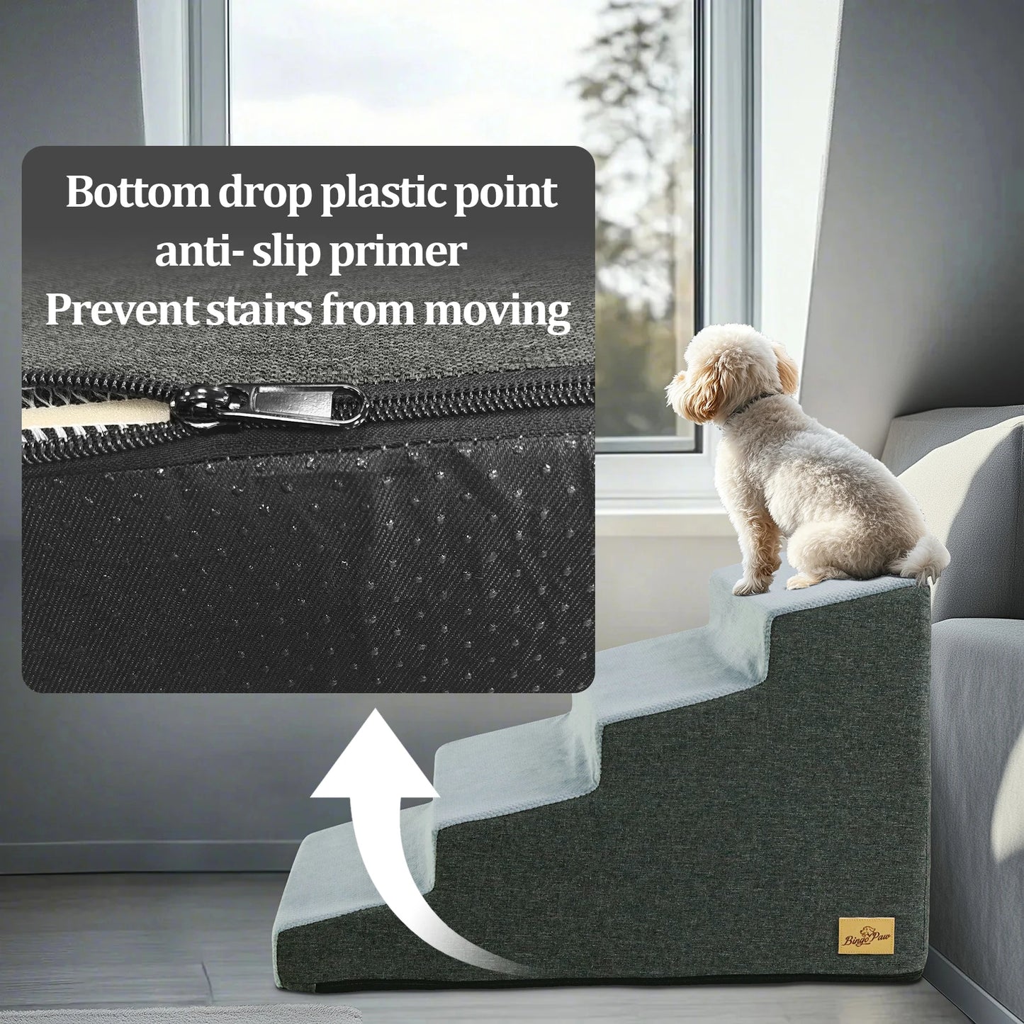 Pet Dog Stairs Ramp With High Density Foam for Puppies