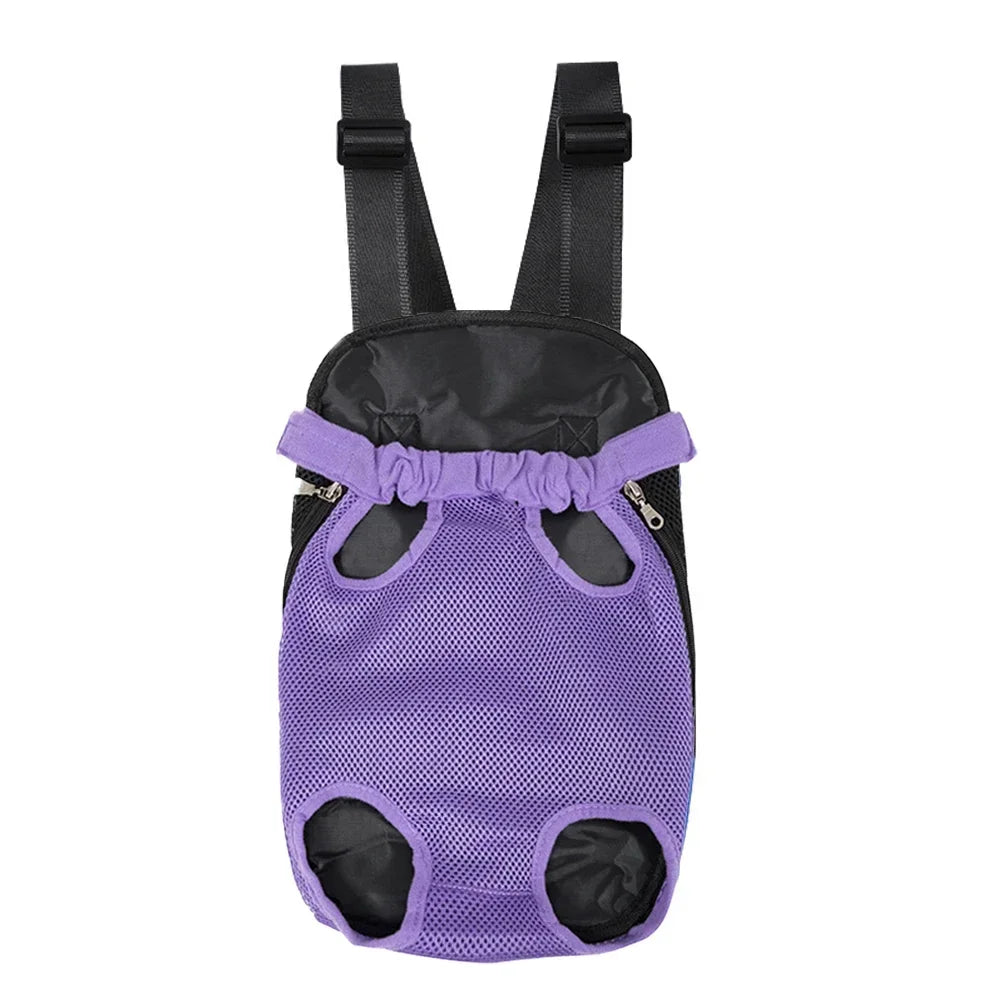 Outdoor Dog Backpack Carrier Breathable Mesh Travel Bag