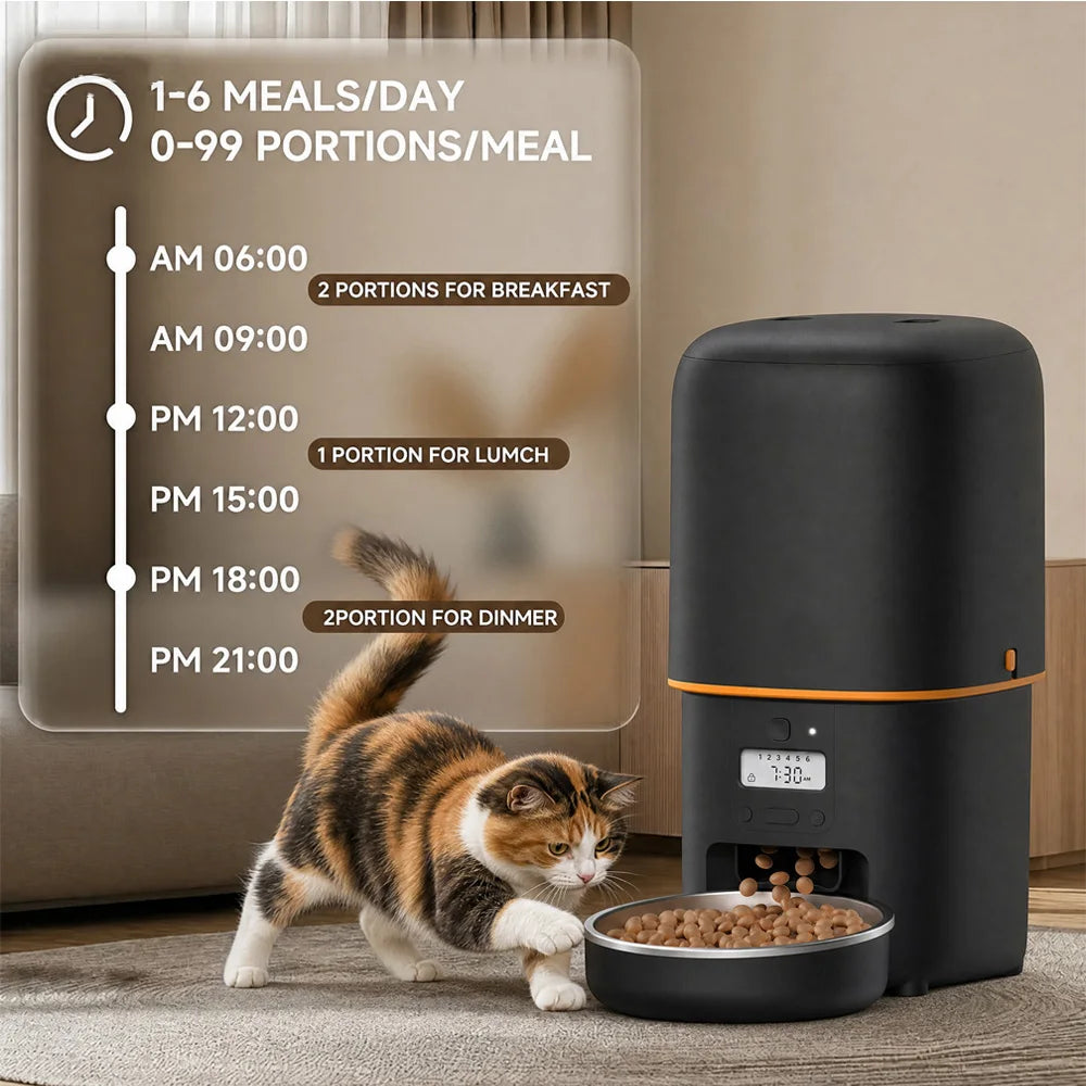 Nityers Automatic Cat Feeder With Voice Recorder And Key Control