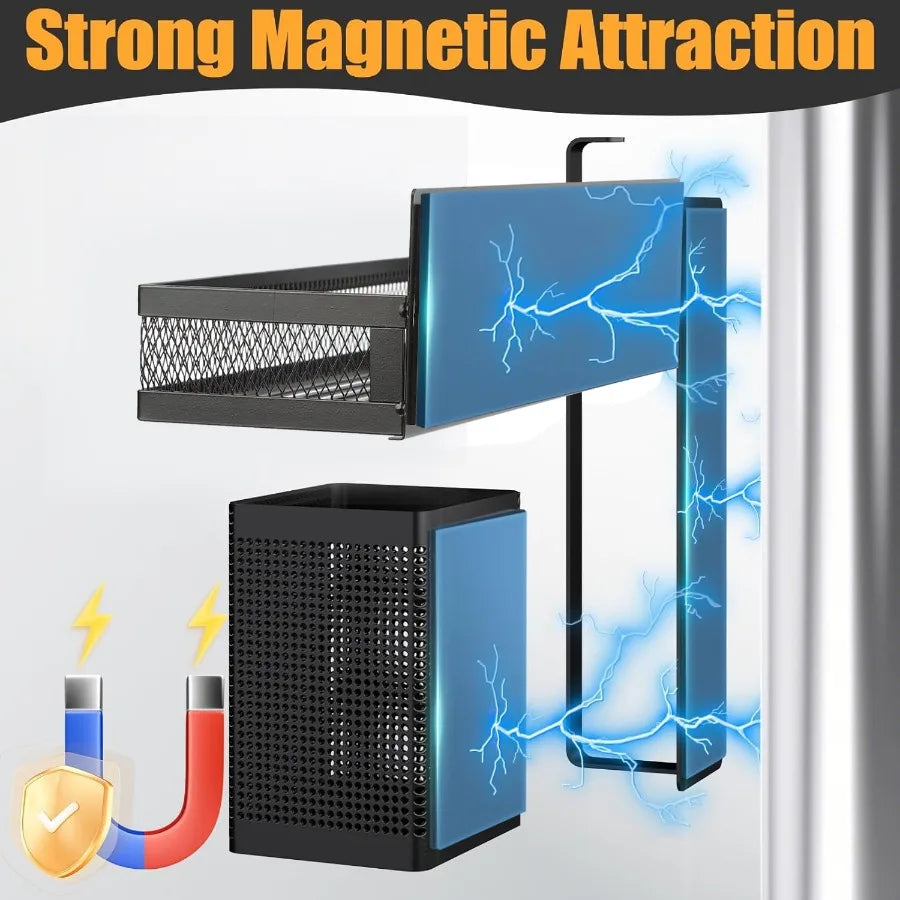 Magnetic Spice Rack Organizer 6 Pack With Paper Towel Holder