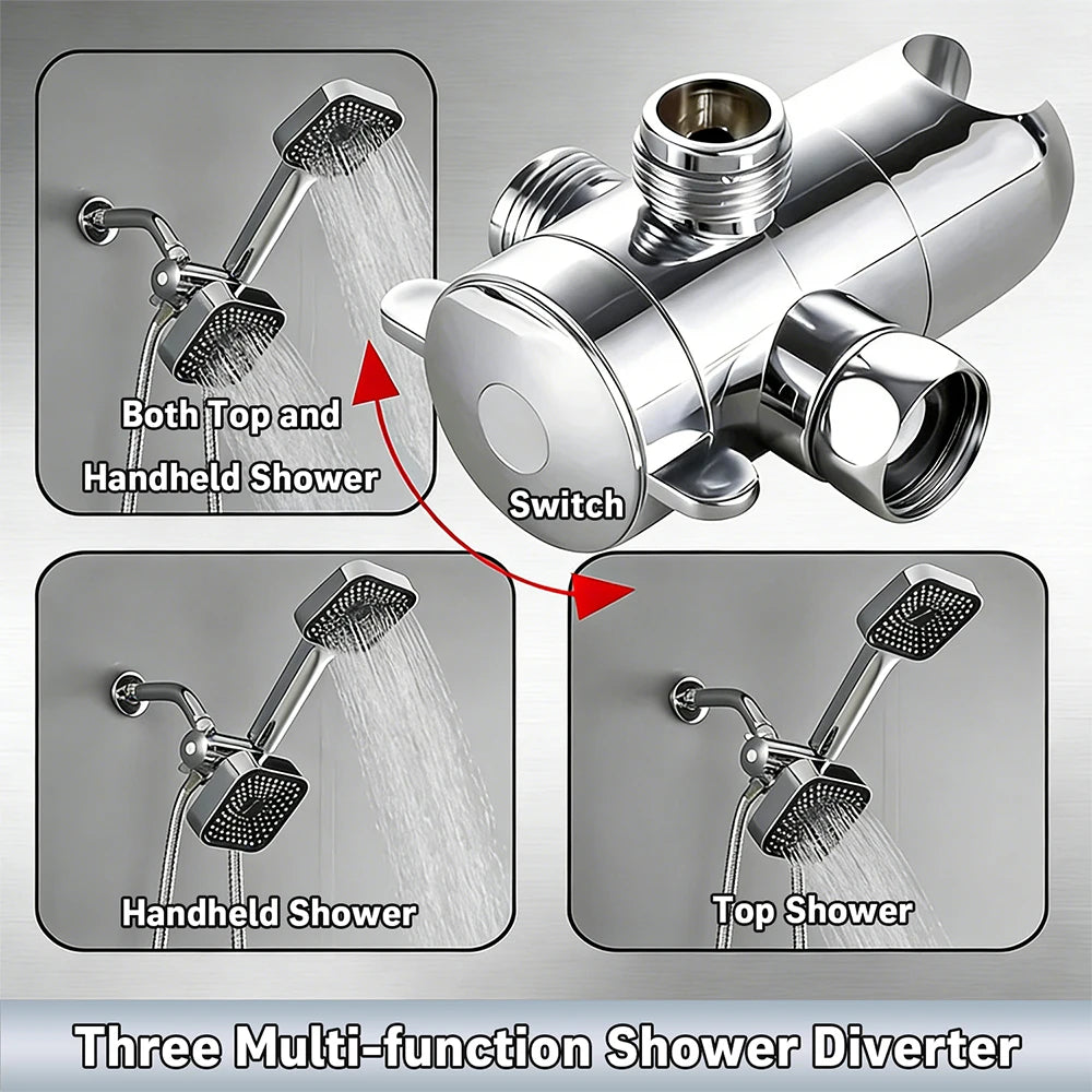 Two In One Shower Set With Rainfall Head And Handheld