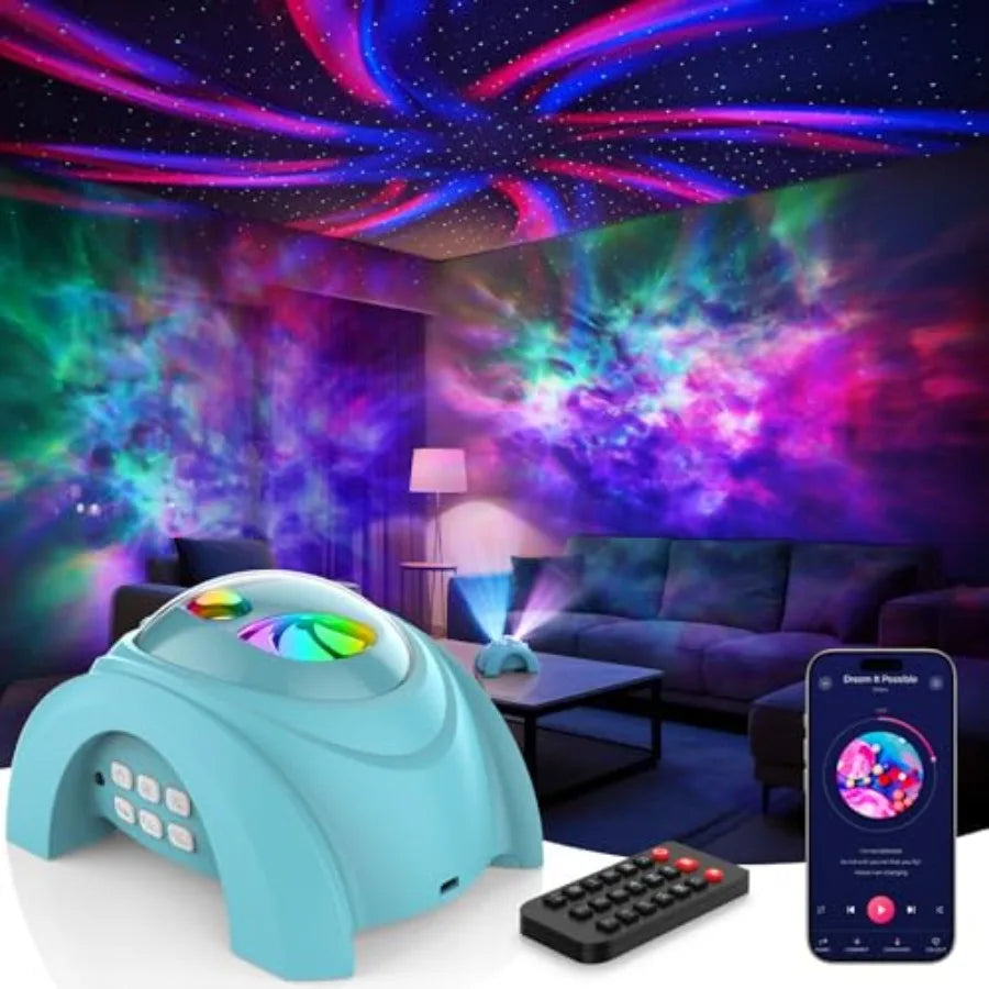 Dual Lens Galaxy Projector With Starlight Show And Bluetooth Speaker