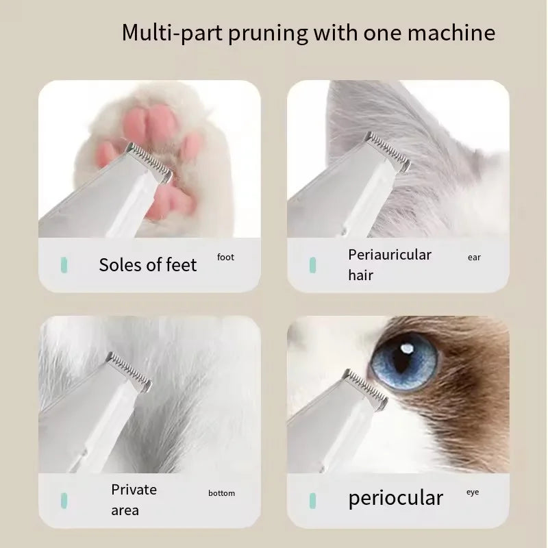 2-In-1 Pet Hair Suction Shaver for Dogs and Cats Rechargeable
