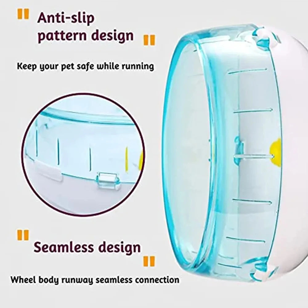 Silent Transparent Hamster Running Wheel Toy For Small Pets