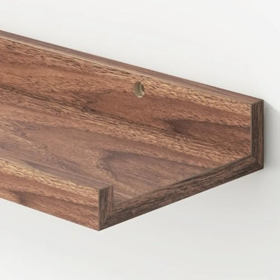 Floating Picture Ledge Shelves Of 4 With Lip For Wall