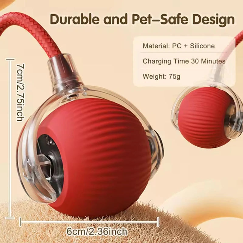 Interactive Silicone Smart Cat Ball Toy With Auto Obstacle Avoidance