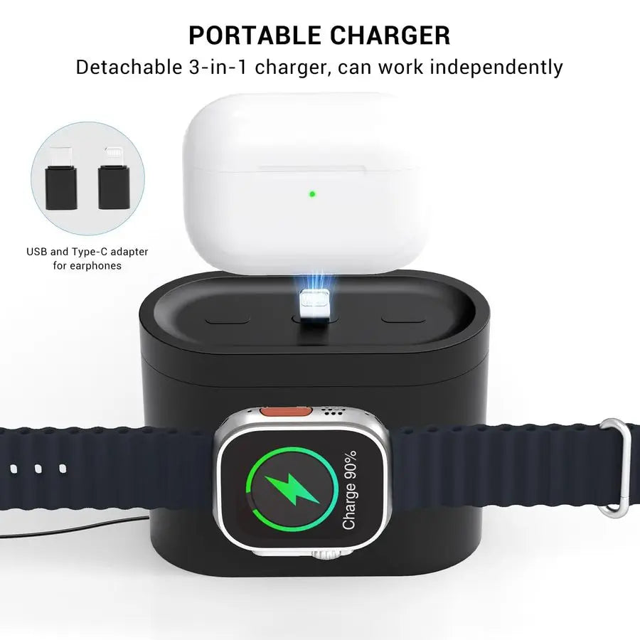 All In One iPhone Wireless Charging Station With Night Light