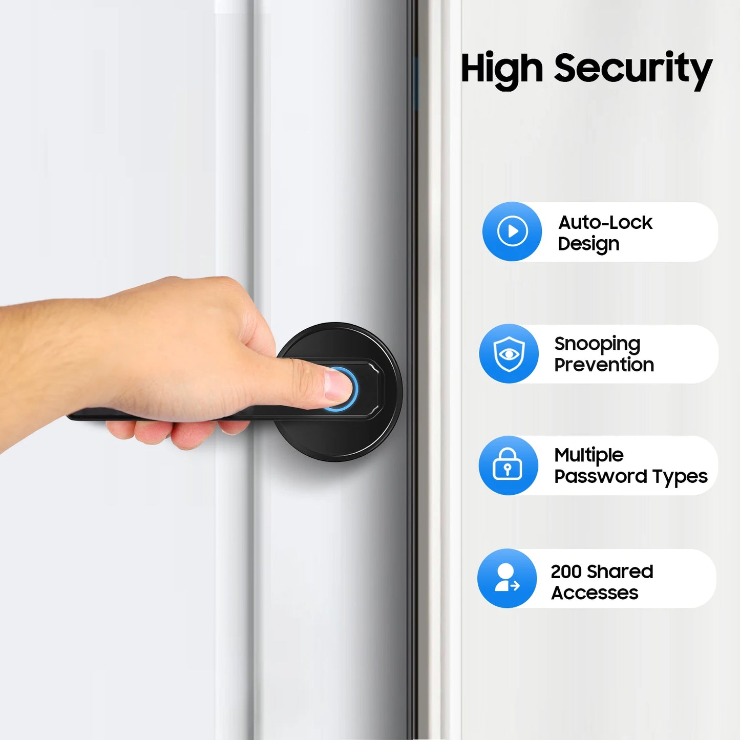 Fingerprint Door Lock With Smart Handle For Homes And Offices