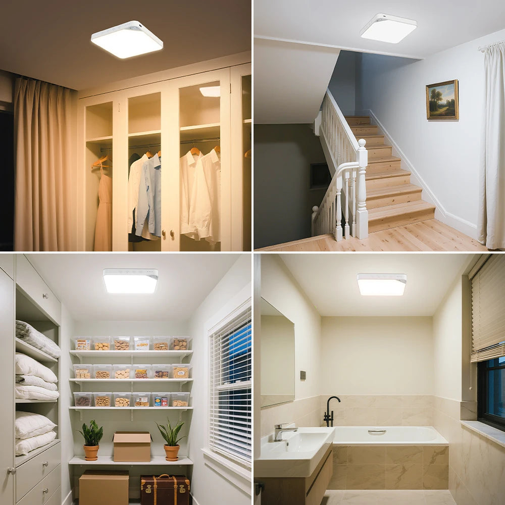 Willed 8W Rechargeable Motion Sensor Ceiling Light With Remote 5000mAh