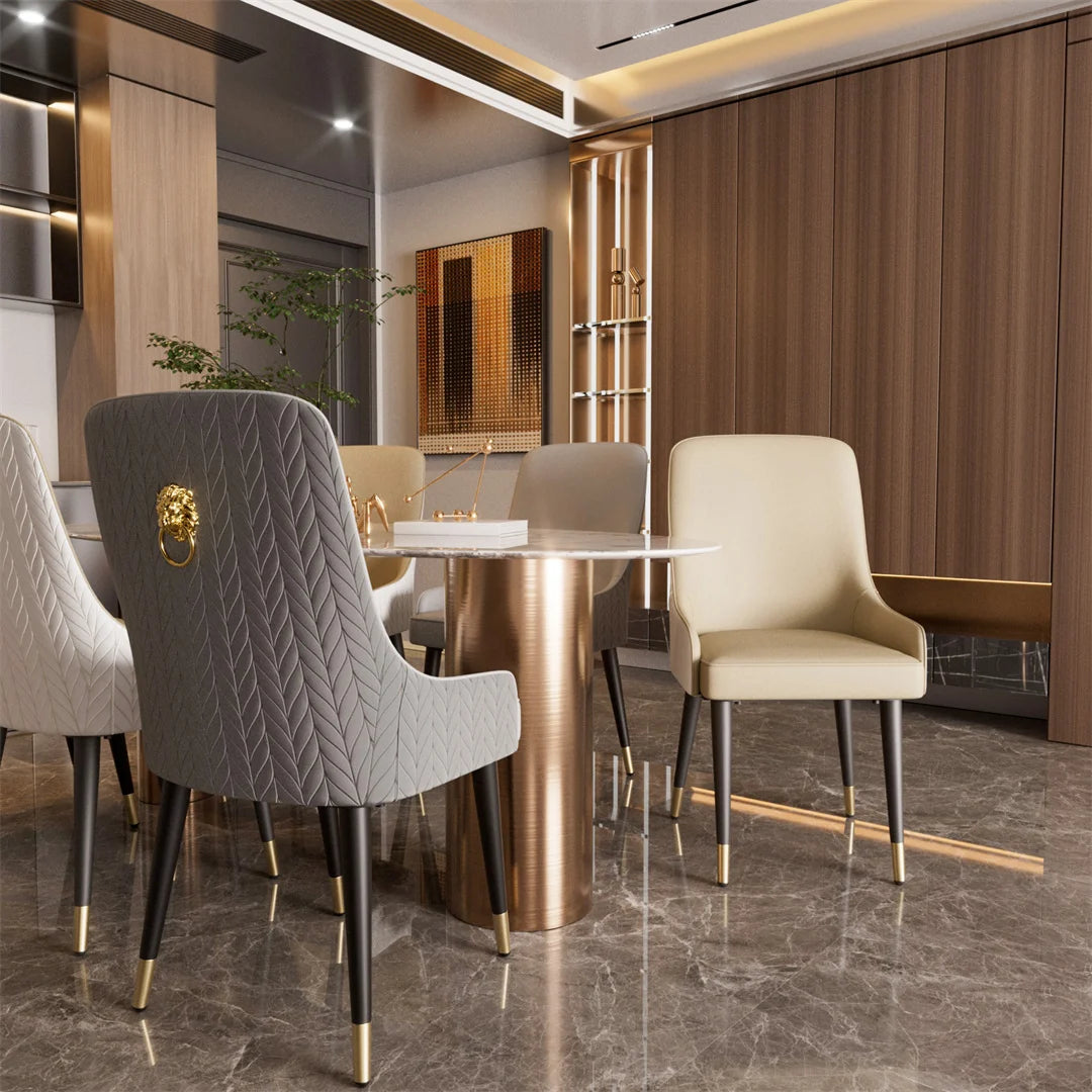 Luvodi Modern Dining Chairs Set Of 2 Tufted Lion