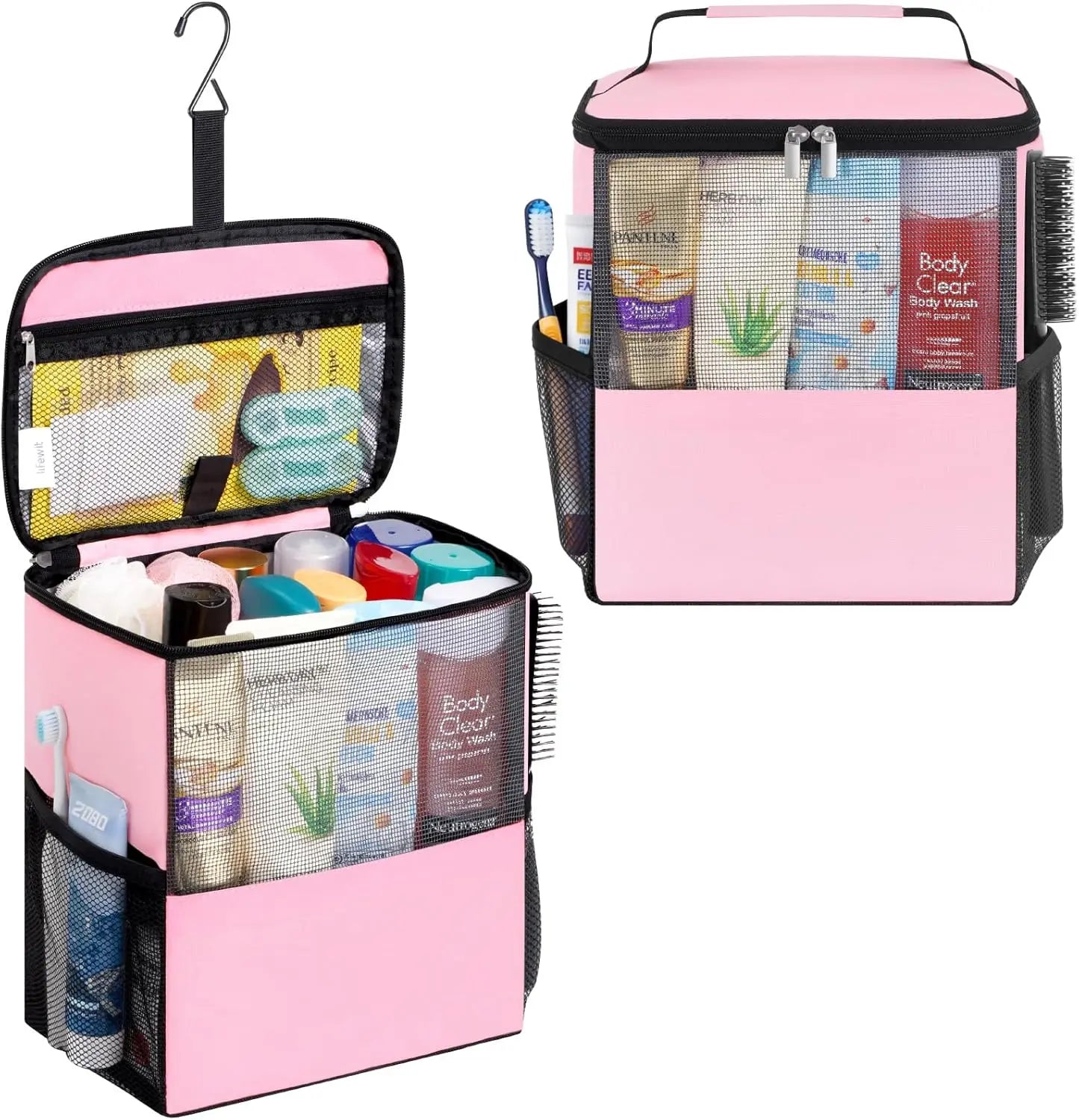 Shower Bag Mesh Caddy Portable Dorm Tote for Gym Travel
