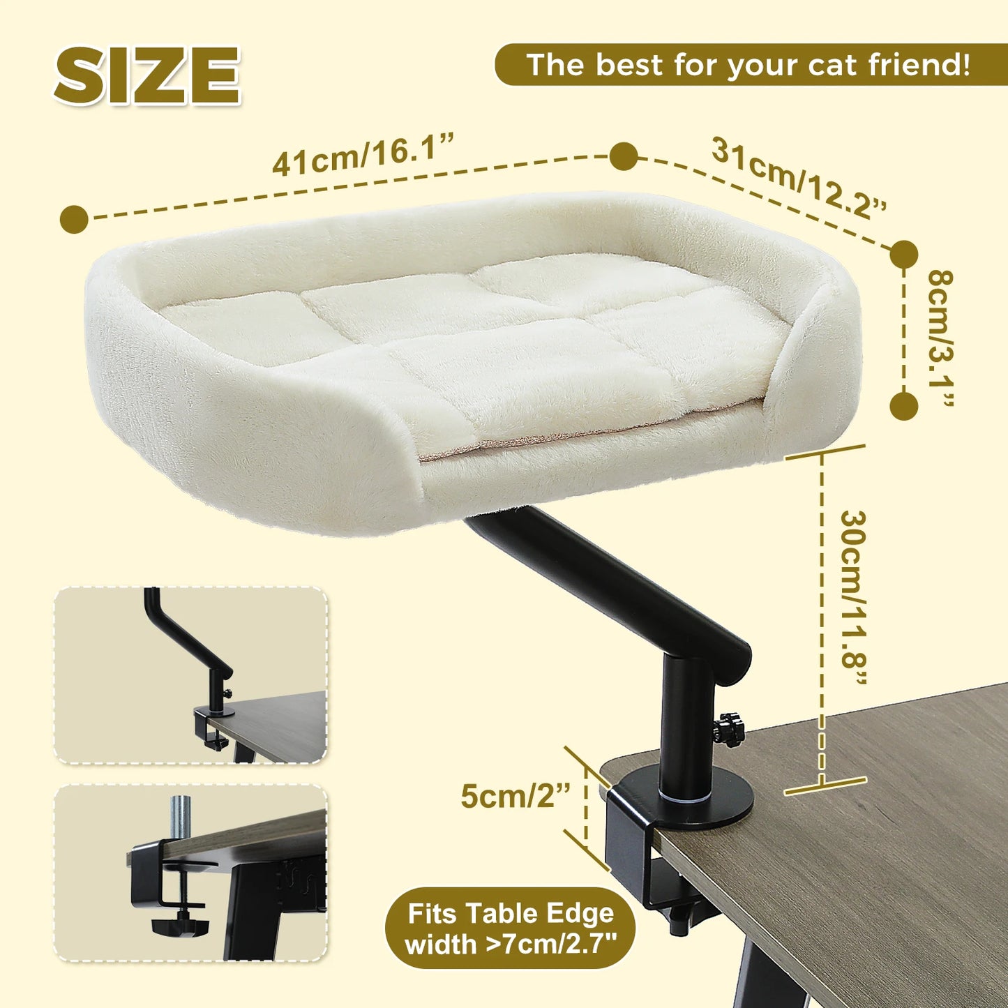 PAWZ Road Cat Desk Bed 360 Degree Rotatable Stand Cats
