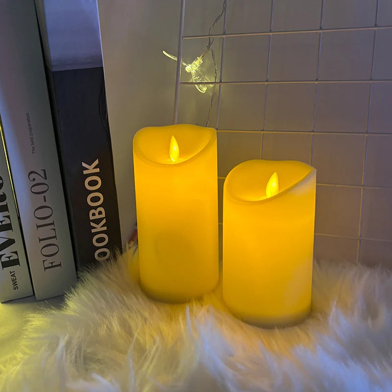 Moving Wick LED Candle With Dancing Flame Safe For Kids