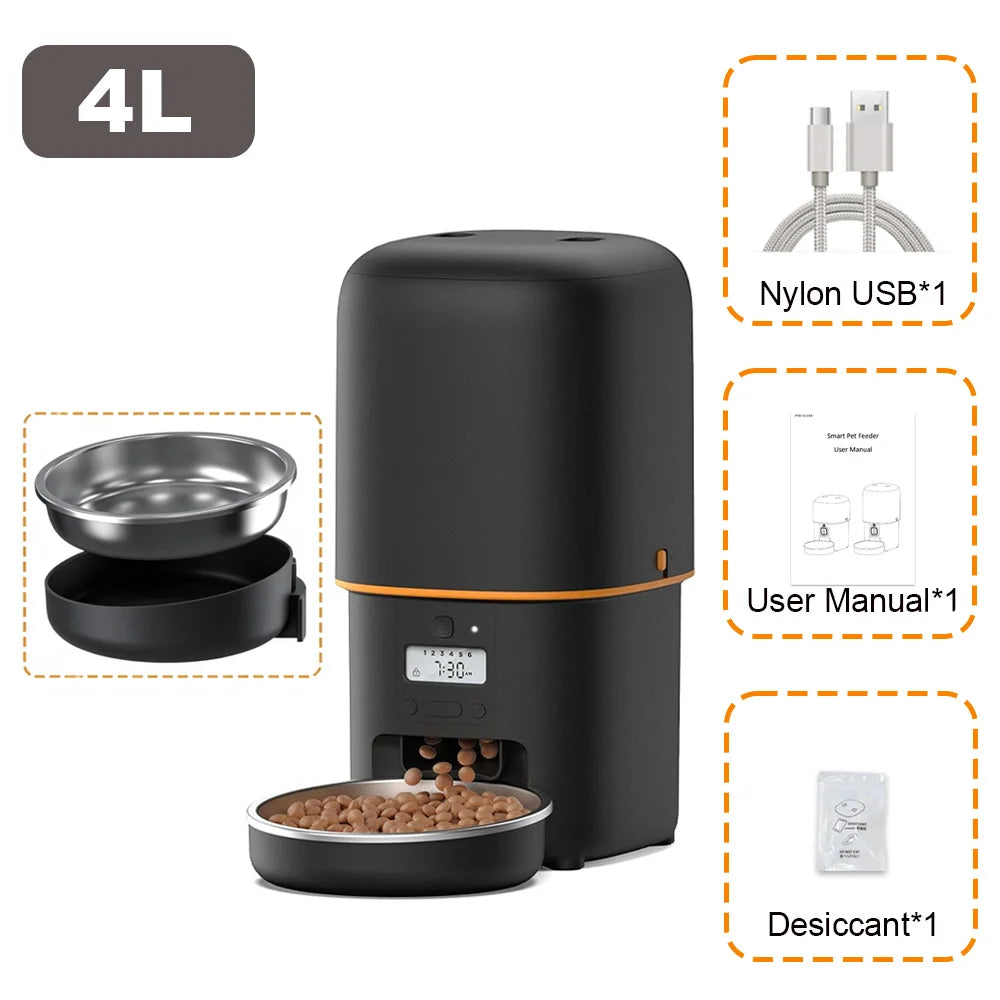 Nityers Automatic Cat Feeder With Voice Recorder And Key Control