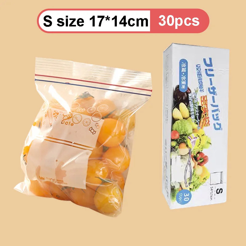 Reusable Zip Lock Bags Food Grade Transparent Storage Bags