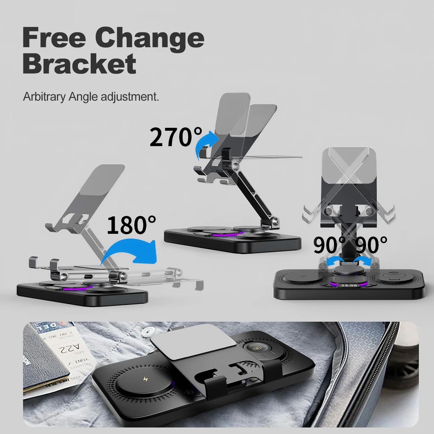 7-In-1 Wireless Charger Station For IPhone Apple Watch