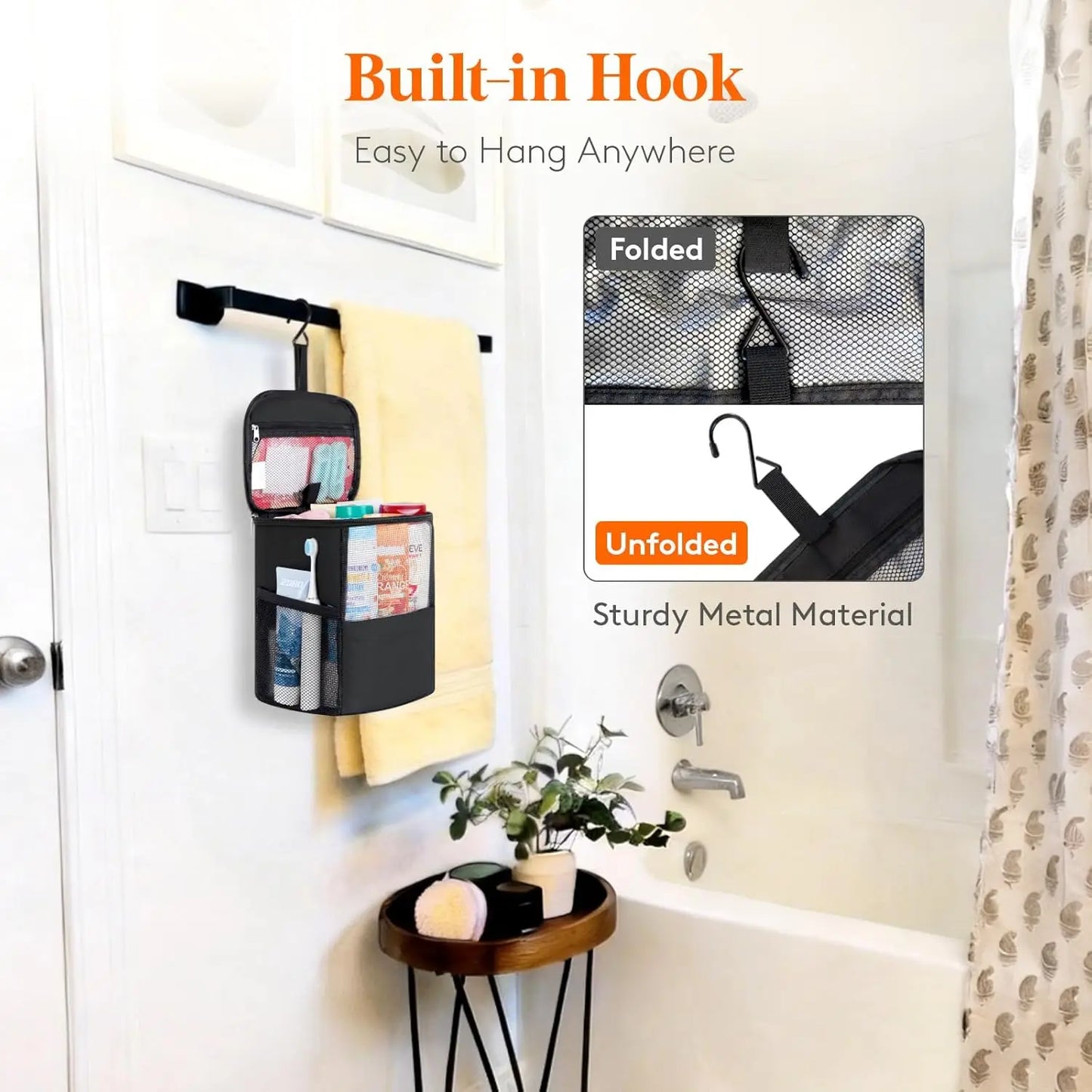 Shower Bag Mesh Caddy Portable Dorm Tote for Gym Travel