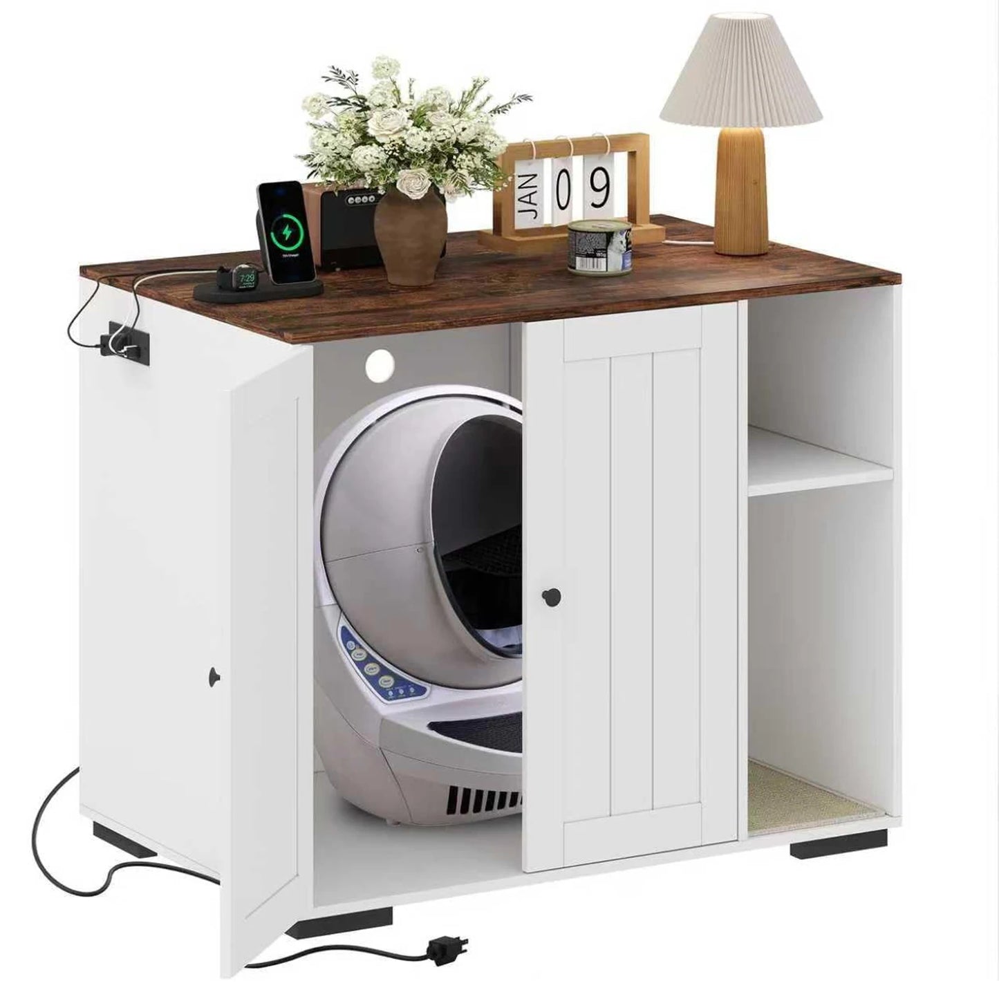 HiMISS Cat Litter Enclosure For Litter Robot Three Four Dog-Proof
