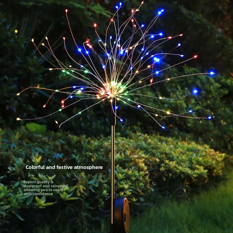 60 LEDs Solar Firework Lights Waterproof Garden And Pathway