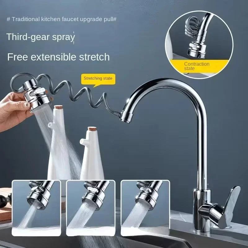 3 Mode Sink Faucet 360 Degree Rotation Water Saving Tap