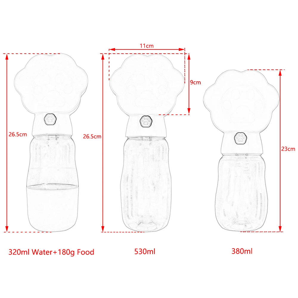 Universal Pet Water Bottle Portable Travel Drinker For Dogs And Cats