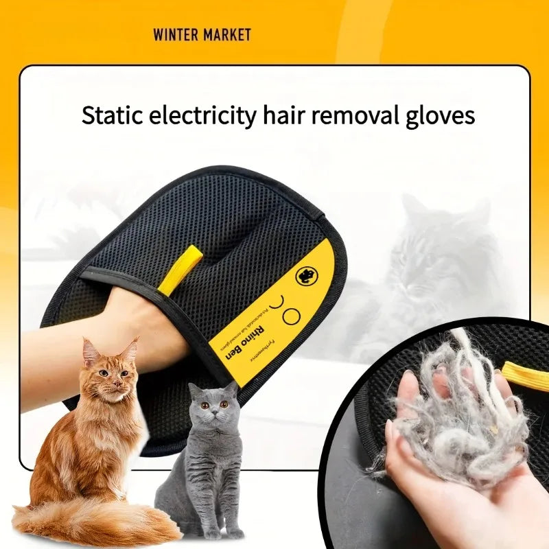 Pet Hair Removal Gloves For Dogs And Cats Static Grooming