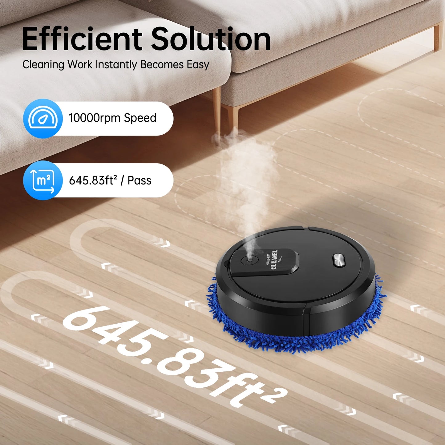 Bymaocar Auto Smart Robotic Mopping Machine Wet Dry Dual Use