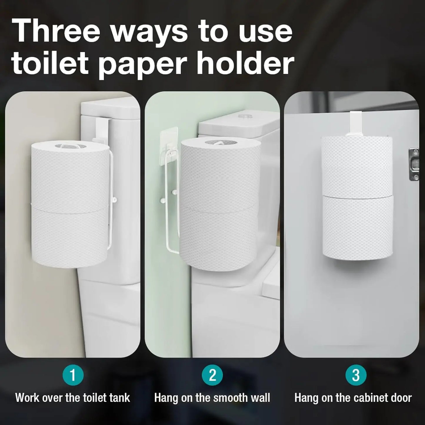 Over Tank Toilet Paper Holder Stainless Steel Wall Mount