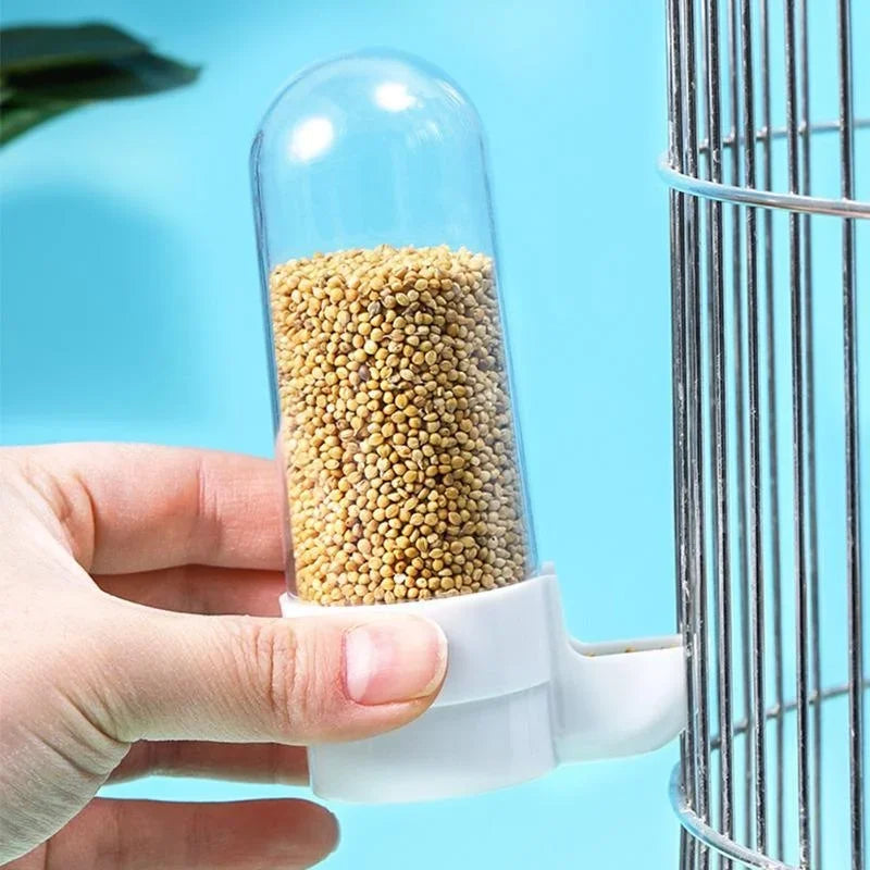 Hanging Bird Water Dispenser And Feeder Cage Accessory