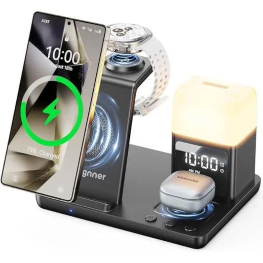 Samsung 6-In-1 Wireless Charging Station With Clock and Night Light