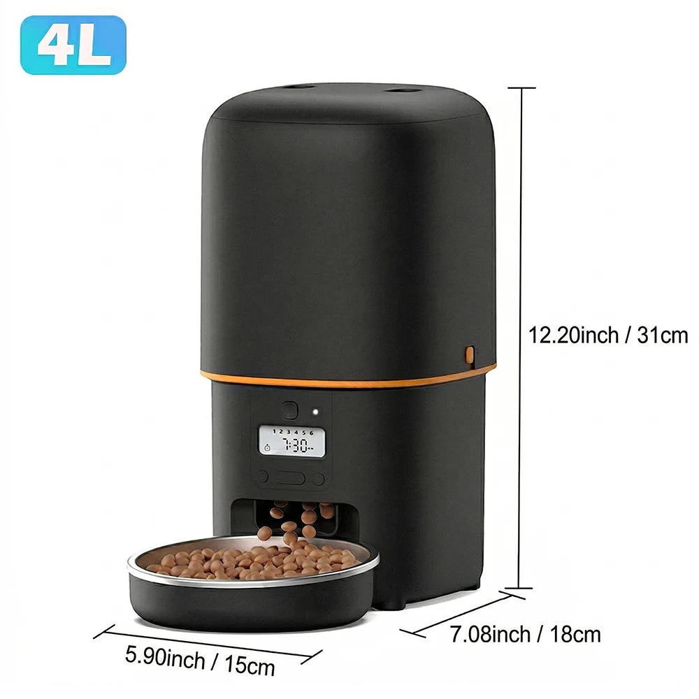 Nityers Automatic Cat Feeder With Voice Recorder And Key Control