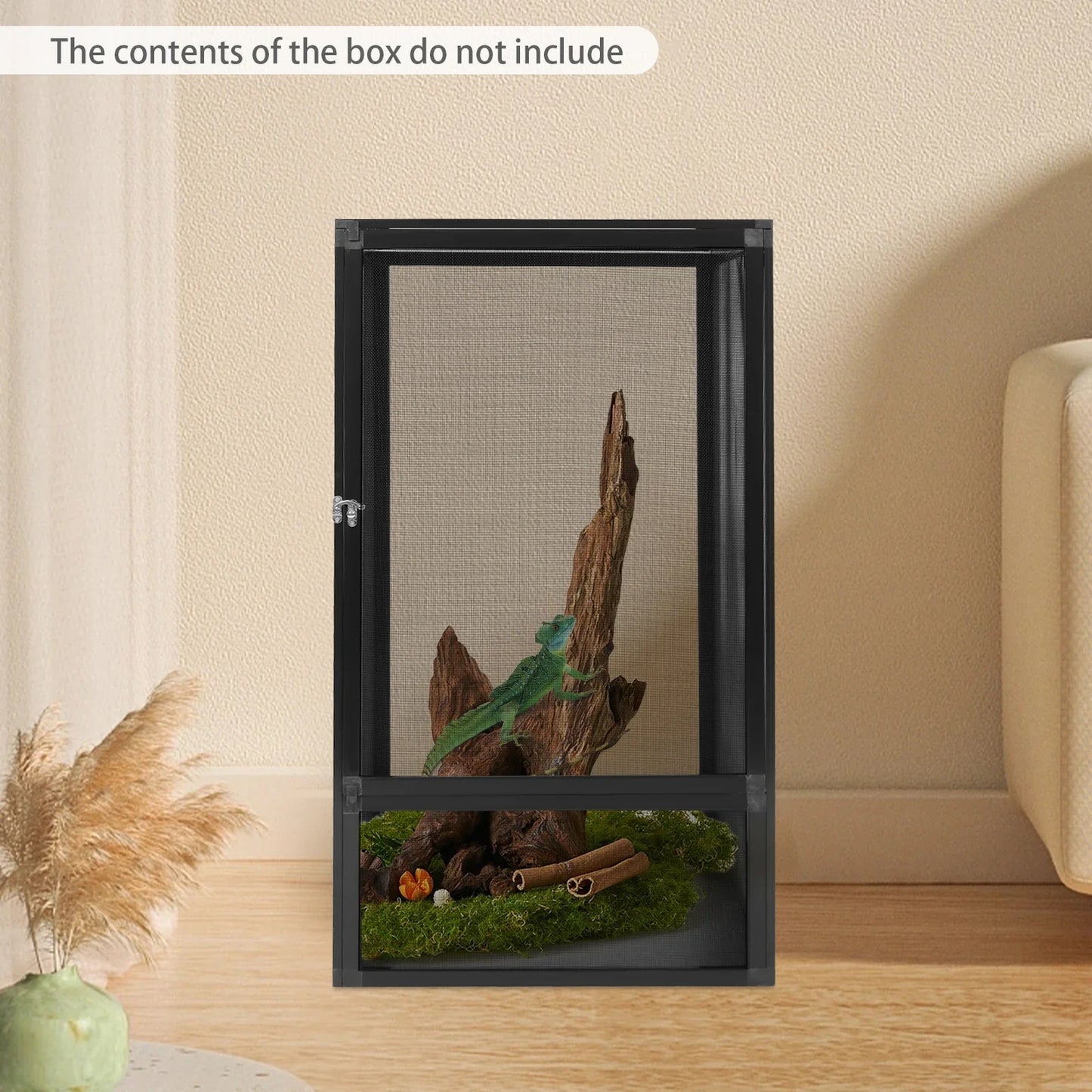 Aluminum Alloy Reptile Feeding Box Net Enclosure For Terrarium