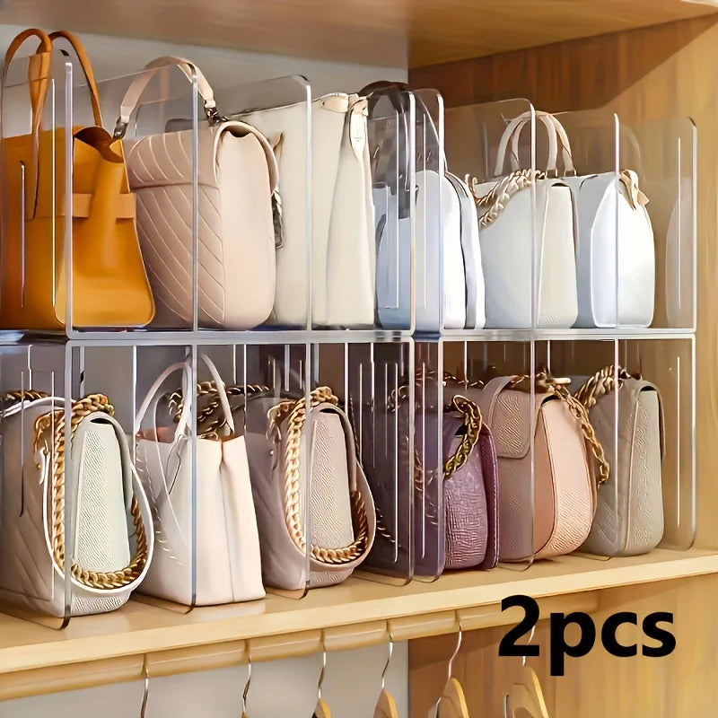 2-Pack Clear Acrylic Handbag Organizers For Purses And Wallets