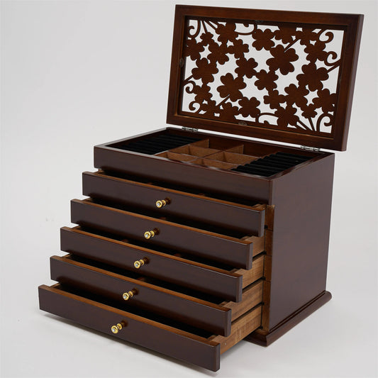 Bymaocar 6-Tier Jewelry Box Organizer with Velvet Lining