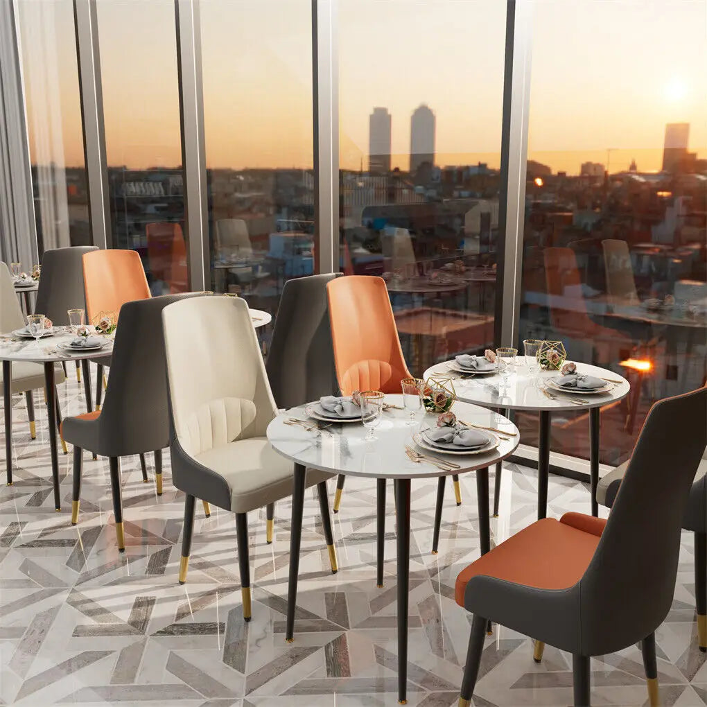LUVODI 2 Piece Upholstered Dining Chairs With Arms