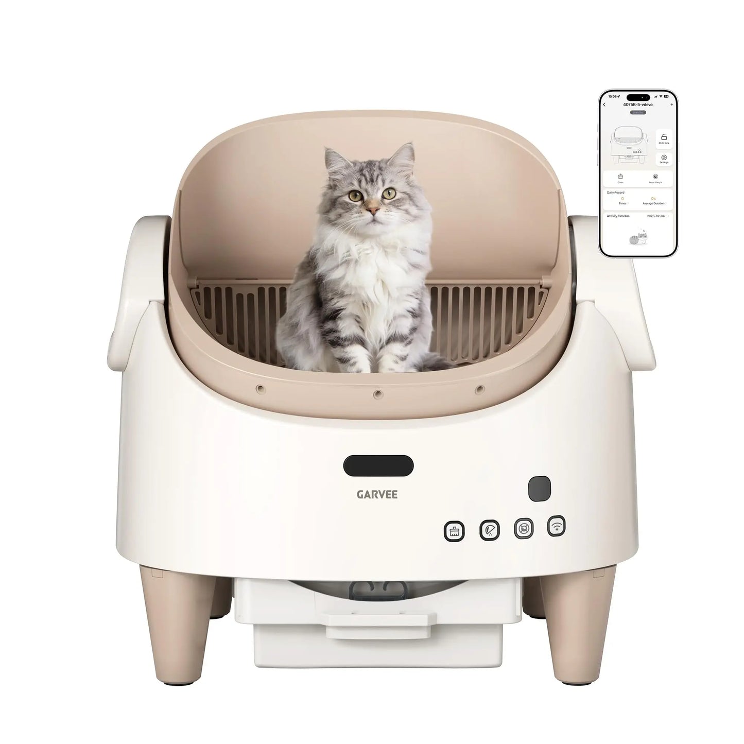HiMISS Smart App Control Self Cleaning Cat Litter Box