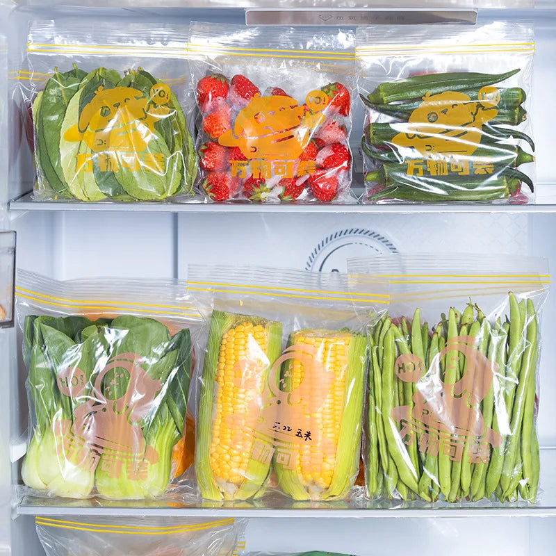 Reusable Zip Lock Bags Food Grade Transparent Storage Bags