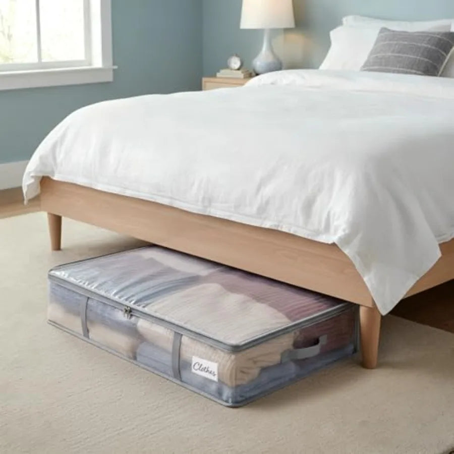 Under Bed Storage Containers 4 Pack Clear Bins For Clothes