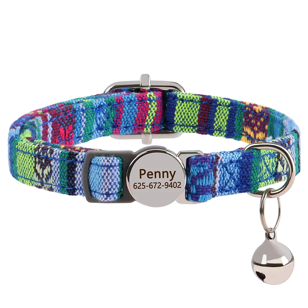 Free Personalized Kitten Collar Engraved With Name