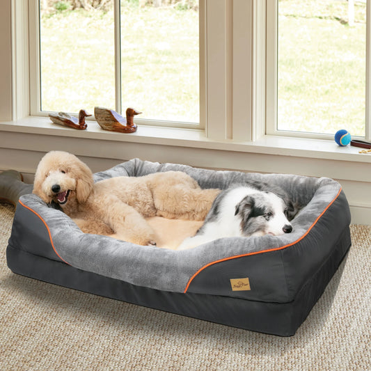BINGOPAW Removable Washable Cover Dog Bed With Anti Allergy Fleece