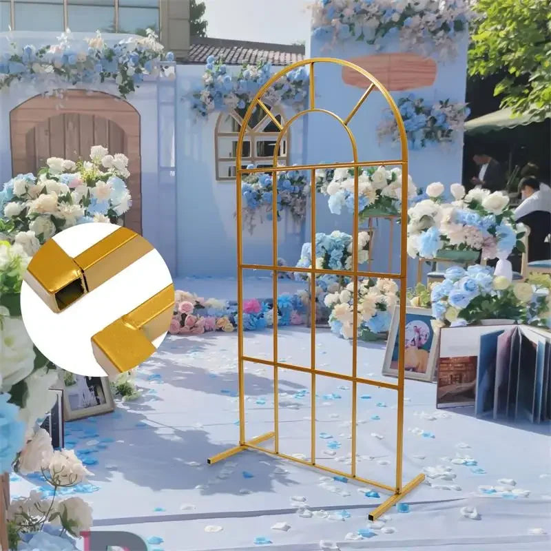Outdoor Wedding Arch Backdrop Stand Iron Garden Decor