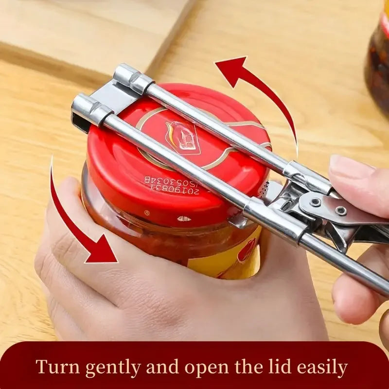 Stainless Steel Adjustable Bottle And Can Opener Labor-Saving